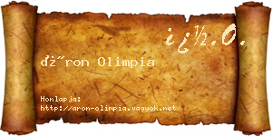 Áron Olimpia névjegykártya