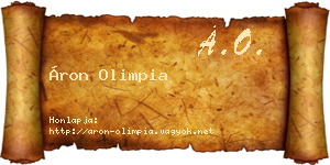 Áron Olimpia névjegykártya